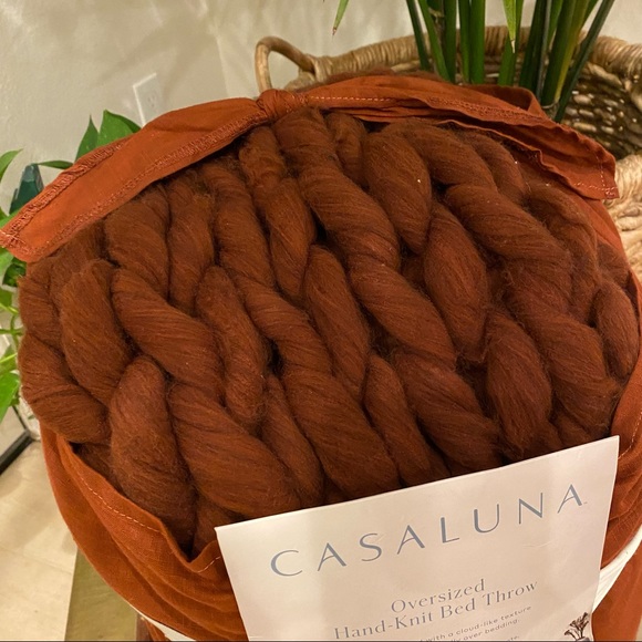 Casaluna Bedding Casaluna Target Hand Knit Chunky Knit Blanket Clay